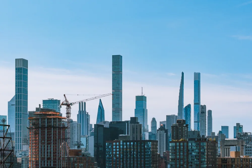 NYC construction skyline, labor law 200 concept