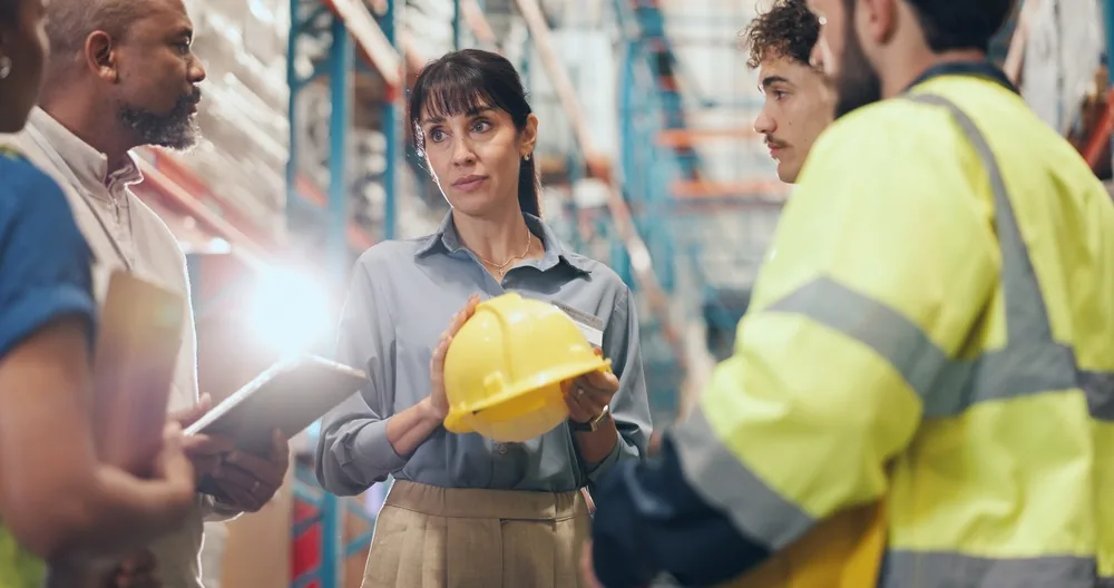 construction safety expert on a construction site