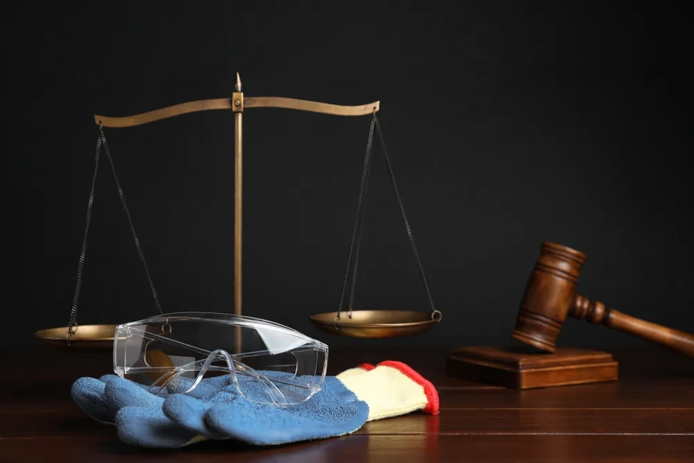 workers’ compensation and construction accident lawsuit concept