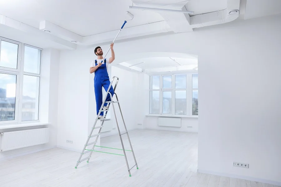 painting with ladder