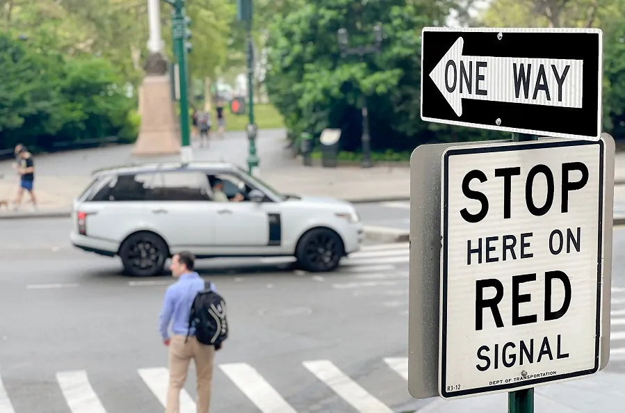 pedestrians crossing