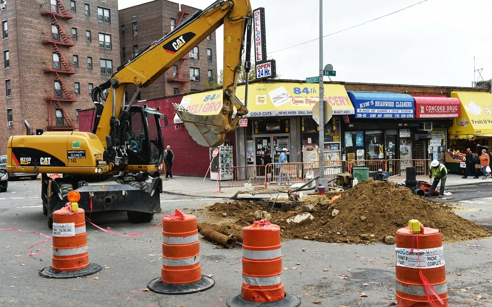 Construction work in Queens, New York