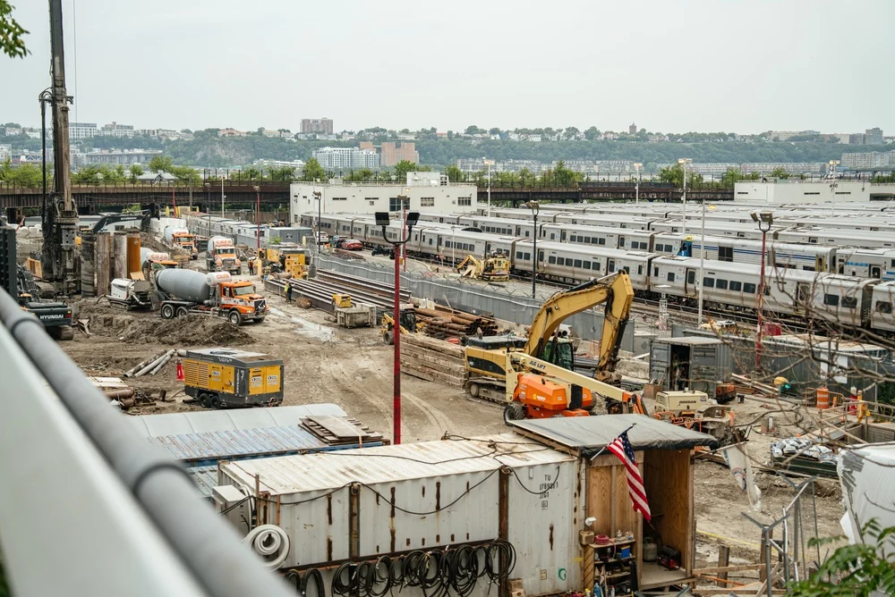 Construction machinery in New York City