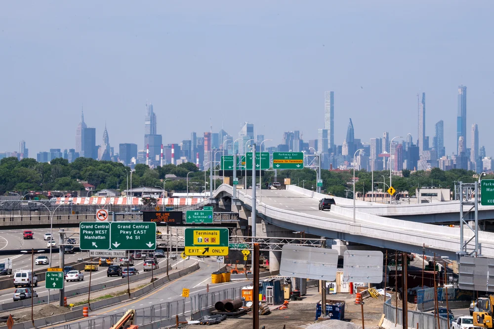Ongoing construction work in LaGuardia Airport, Queens, New York